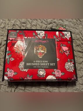 Ed hardy king sheet set 6 pieces